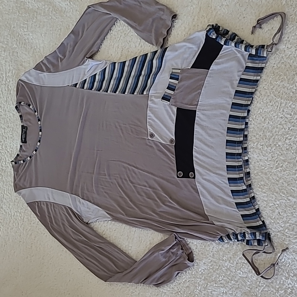 Quirky Mini Dress Eclectic Punk Vintage Vetistyle Paris Asymmetrical US size Lg